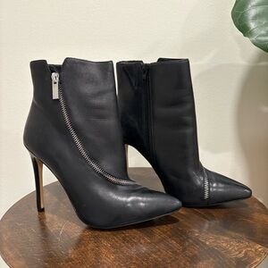 Aldo Black Leather Asteilia Ankle Boot